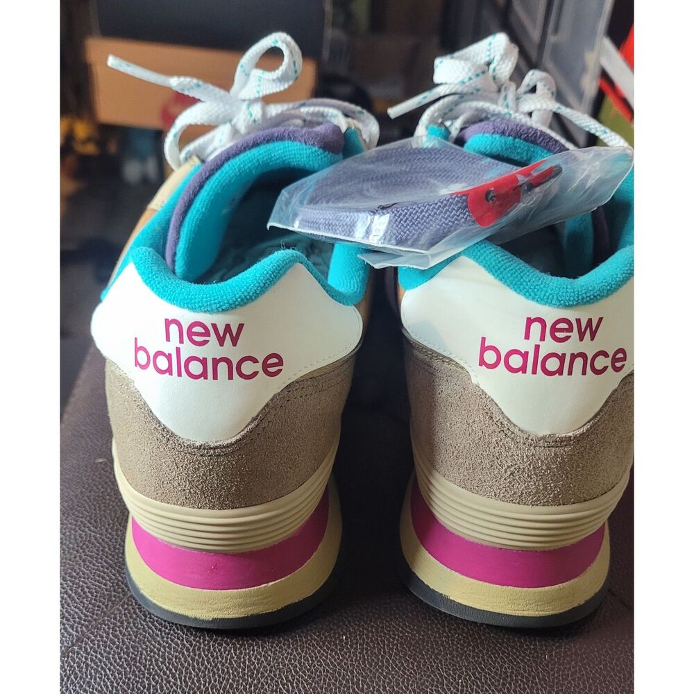 New Balance 574 Rugged ML574DWO Blue Brown Multi Men's Size 10 Sneakers NWB - Picture 5 of 7